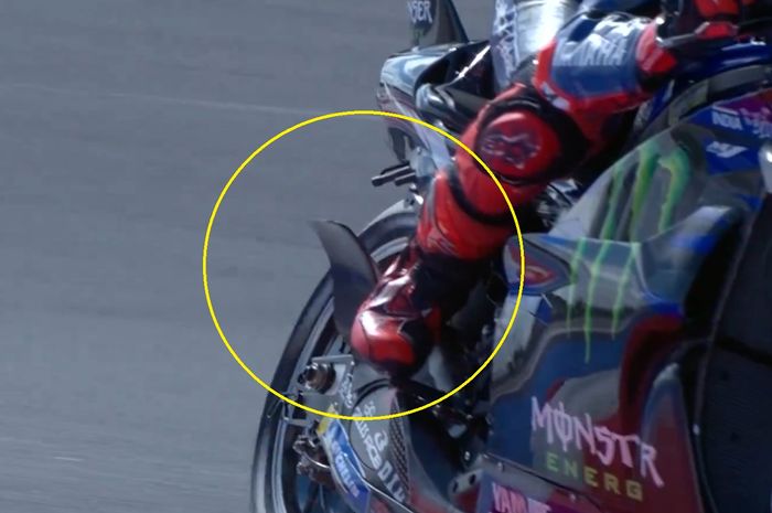 Yamaha memasang winglet unik di swingarm motor Fabio Quartararo di MotoGP San Marino 2024