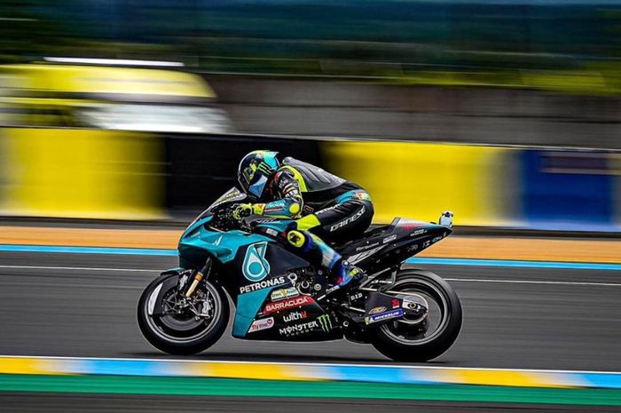Valentino Rossi ketika free practise di sirkuit Le Mans, Perancis 2021