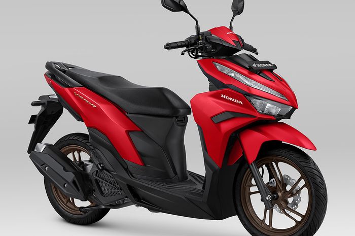Honda Vario 125 Advance Matte Red yang sajikan warna merah doff
