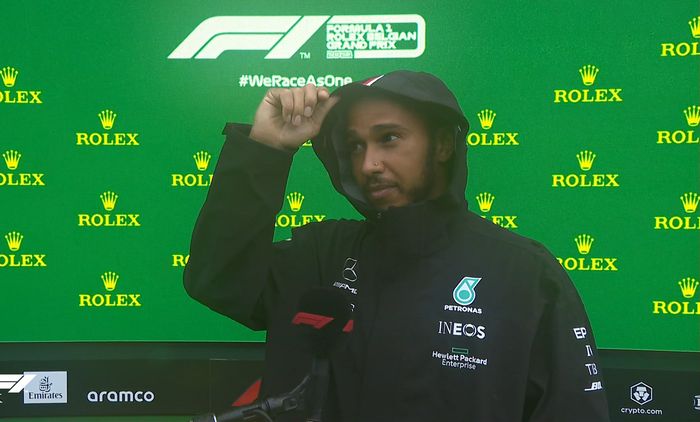Balap F1 Belgia 2021 dihentikan setelah hanya melaju dua lap yang dipandu safety car, Lewis Hamilton bilang ini bukan balapan