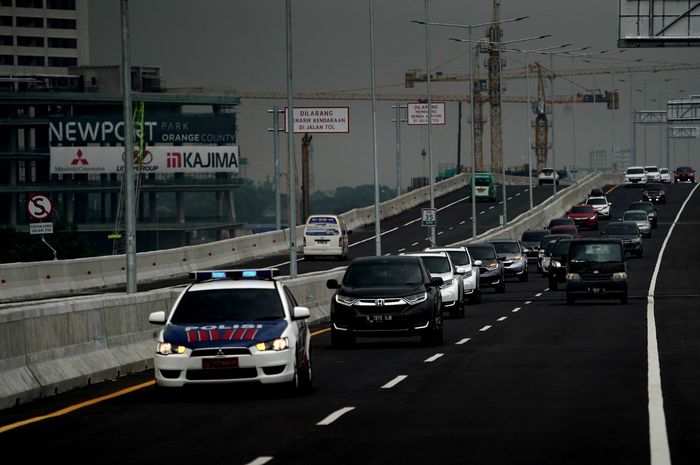 Kegiatan new toll road test with Honda, Kamis (19/12/2019)