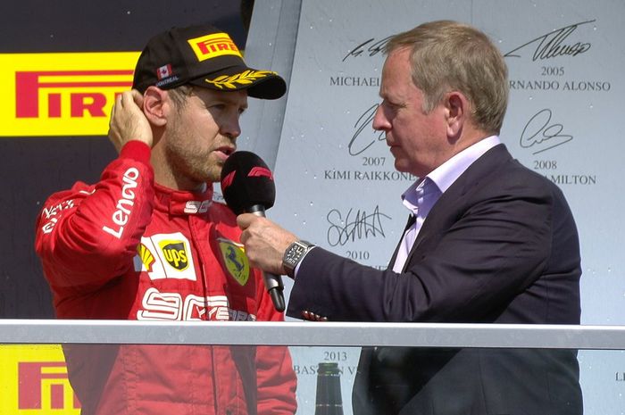 Pembalap Ferrari, Sebastian Vettel, kritik keputusan stewards usai dirinya diberi penalti pada F1 Kanada 2019 (10/6/2019)