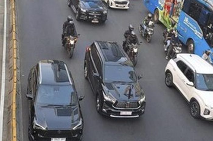 Mobil Presiden Jokowi tertangkap kamera