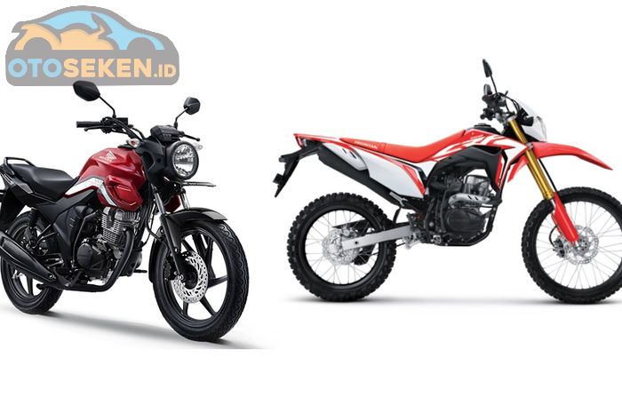 Honda CB150 Verza (kiri) dan CRF150L (kanan)