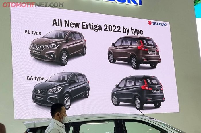 Presentasi perubahan pada Suzuki Ertiga varian GL dan GA.