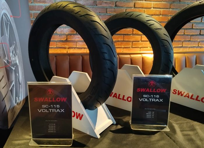 Ada dua tipe Swallow Voltrax, untuk ban depan dan belakang motor listrik
