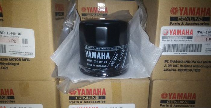 Filter oli Yamaha R25 harganya enggak sampai Rp 100 ribuan
