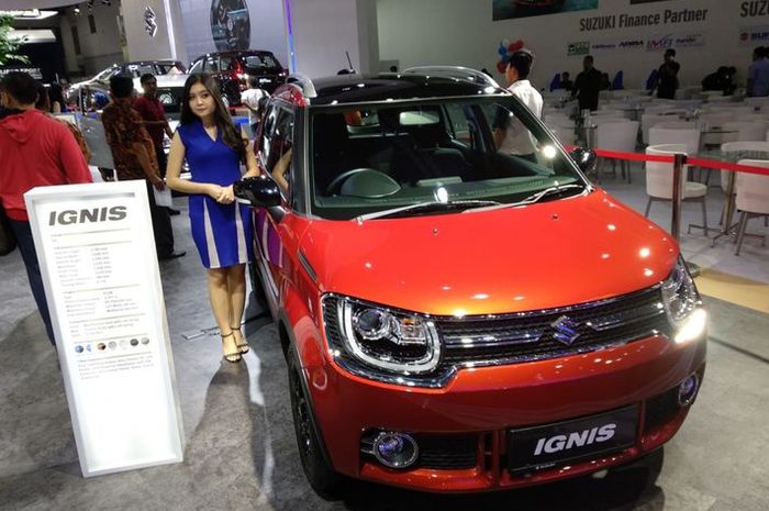 Suzuki Ignis salah satu model yang ditawarkan Suzuki di IIMS 2018(Kompas.com/Setyo Adi)