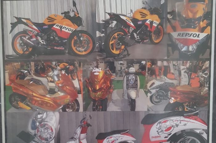 Motor milik konsumen yang telah di cat ulang