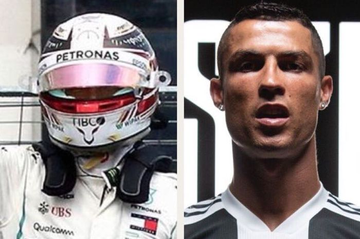 Lewis Hamilton dan Cristiano Ronaldo sama-sama olahragawan terbik di bidangnya masing-masing