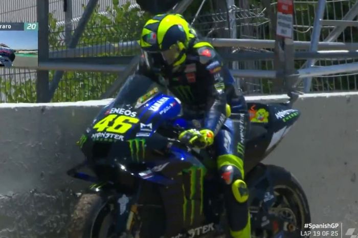 Valentino Rossi gagal finis di MotoGP Spanyol