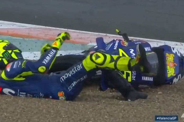 Valentino Rossi harus berjuang keras di FP3 MotoGP Valencia