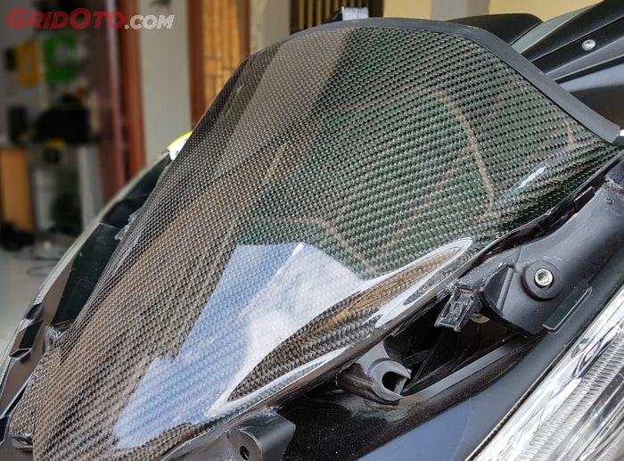 cover headlamp part bodi karbon Honda PCX