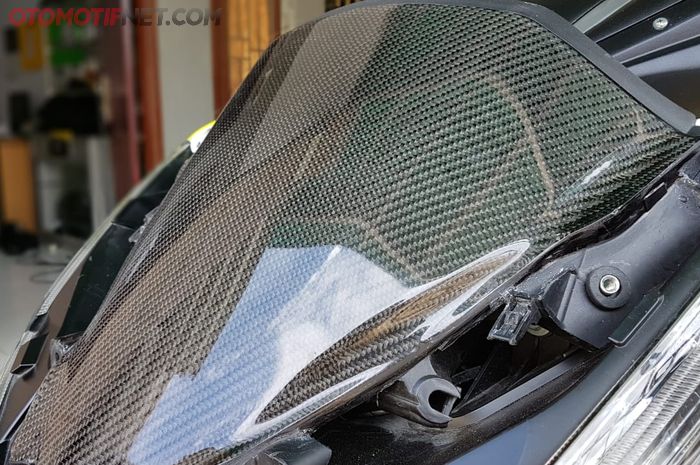 cover headlamp part bodi karbon Honda PCX
