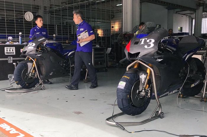 Aero fairing dari Yamaha di tes Sepang, Malaysia