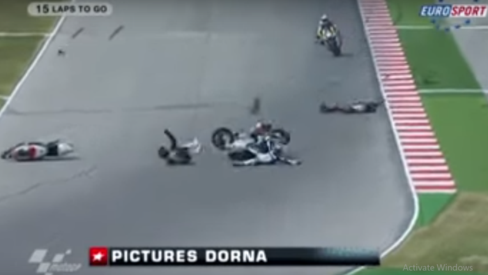 Detik-detik terjadinya kecelakaan yang menimpa Shoya Tomizawa