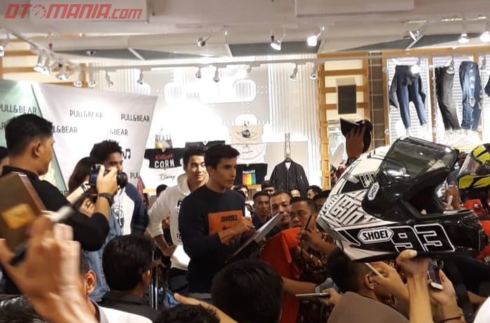 Marc Marquez saat jumpa fans di Jakarta