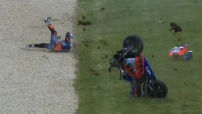 Miguel Oliveira alami crash parah di sesi FP4 MotoGP Australia 2019