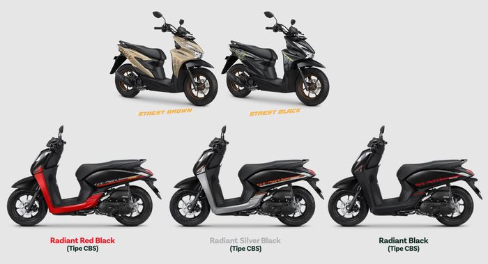 Pilihan warna BeAT Street dan Genio tipe CBS