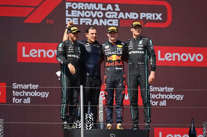 Max Verstappen juara F1 Prancis 2022, mengalahkan duo Mercedes, Lewis Hamilton dan George Russell