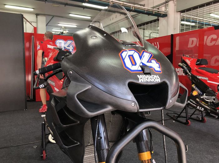 Tampilan Fairing baru yang dicoba tim Ducati saat tes MotoGP Sepang
