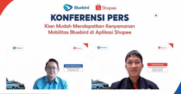 Kerjasama Bluebird dan Shoppee dalam hal pemesanan armada via aplikasi e-commerce 