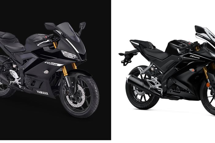 Kombinasi warna hitam dan putih mirip New R25 (kiri) yang dijual di Indonesia