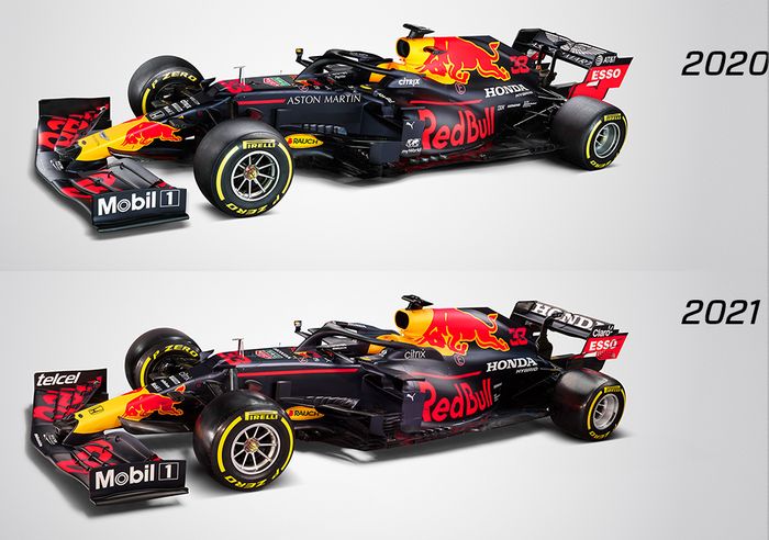 Pada mobil baru tim Red Bull logo Aston Martin di spoiler belakang, diganti dengan Honda