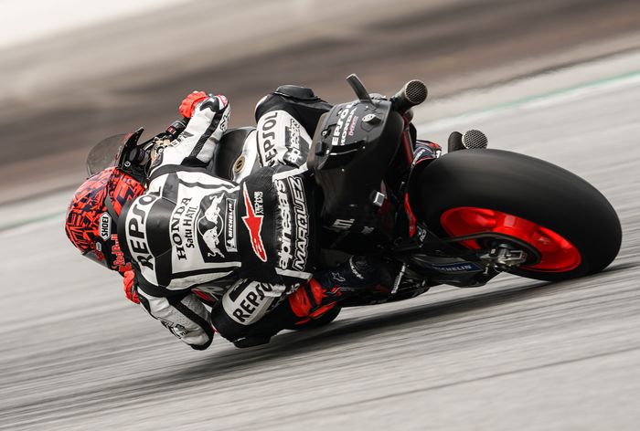 Marc Marquez terus mengumpulkan data untuk menilai Honda RC213V di berbagai kondisi dalam tes MotoGP 2023 di Sirkuit Sepang, Malaysia