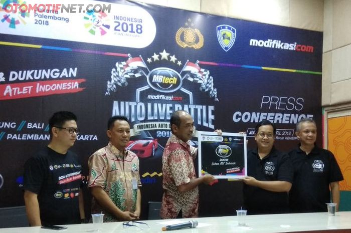 Konferensi pers MBtech Auto Live Battle 2018, kontes modifikasi mobil ini bakal berlangsung di 6 kota besar di Indonesia