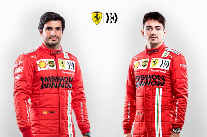 Resmi perkenalkan susunan pembalapnya, Charles Leclerc dan Carlos Sainz, Ini misi tim Ferrari di Formula 1 2021