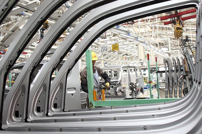 Ilustrasi perakitan mobil