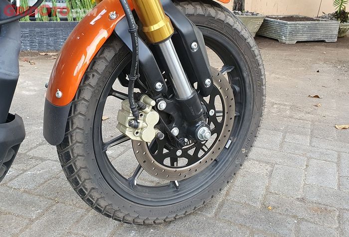 Gigitan rem depan TVS Ronin kurang mantap, remas handel harus kuat