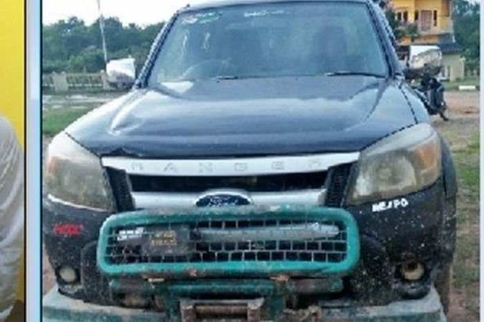 Husni Thamrin beserta barang bukti Ford Ranger berhasil diamankan polisi