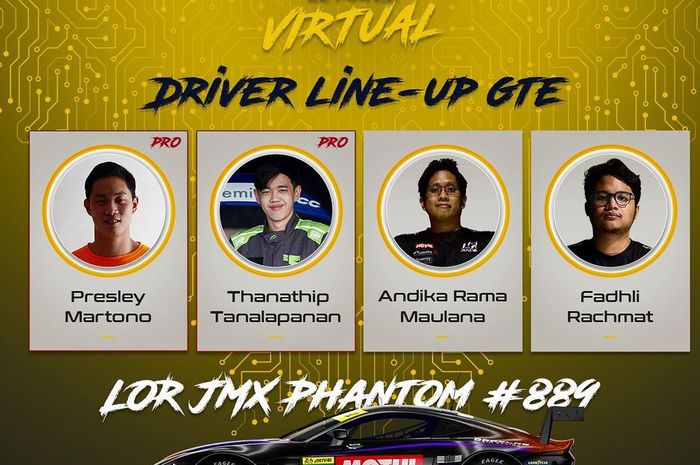 Tim LOR JMX Phantom yang akan turun di Le Mans Virtual