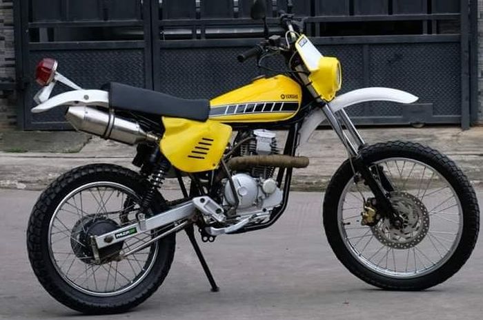 Modifikasi Yamaha Scorpio ala trail lawas mirip Yamaha DT