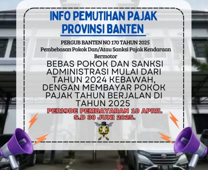 Program pemutihan pajak kendaraan di Banten.