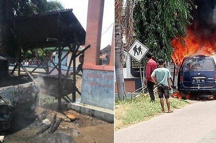 Daihatsu Espass berubah jadi seonggok besi tua usai dilumat api luar dalam