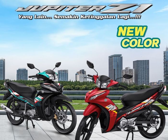 Yamaha Jupiter Z1 dengan warna baru Metallic Black dan Metallic Red.