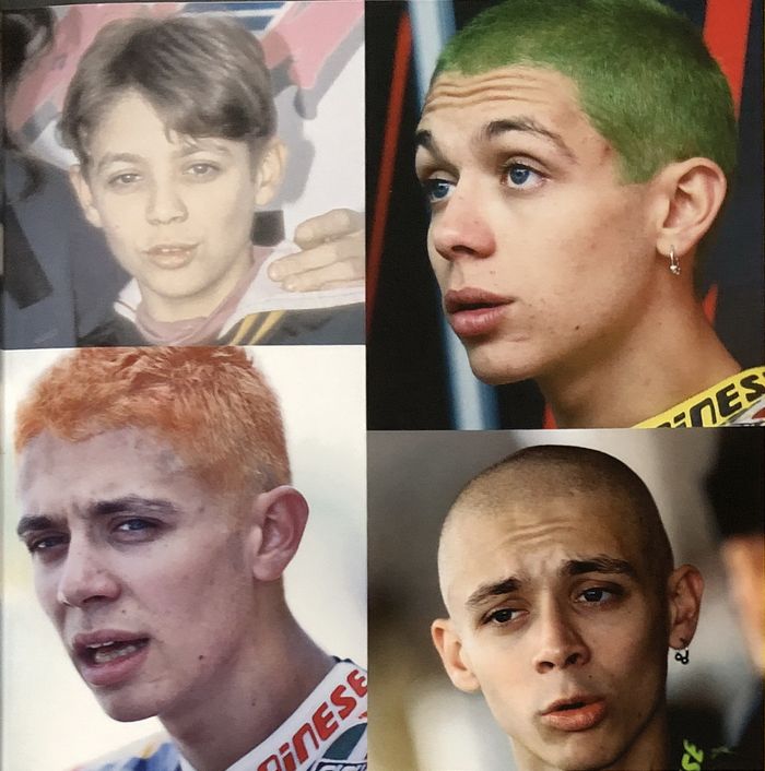 Gaya rambut Valentino Rossi dari masa ke masa