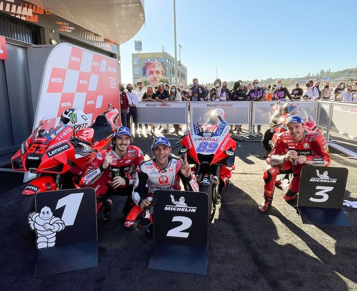 Ducati sapu bersih podium di MotoGP Valencia 2021