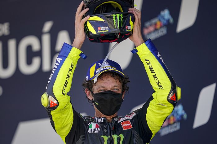 Valentino Rossi pembalap tertua yang naik podium, setelah finish ketiga MotoGP Andalusia 2020