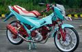 Suzuki Satria FU Tampil Glamor, Warna Bodi Unik Dikombo Full Part RCB