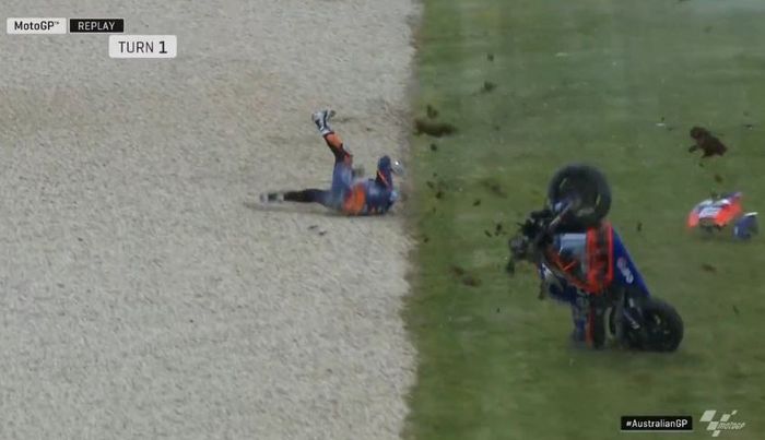 Miguel Oliveira jadi korban angin kencang di FP4 MotoGP Australia