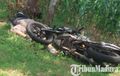 Yamaha V-ixion Tergeletak, Pemotor Tewas Tertusuk Ranting Pohon di Leher