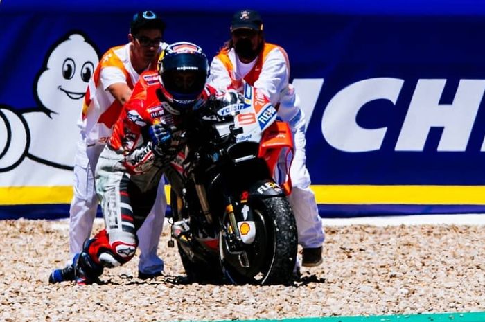 Andrea Dovizioso mencoba bangkit di MotoGP Spanyol