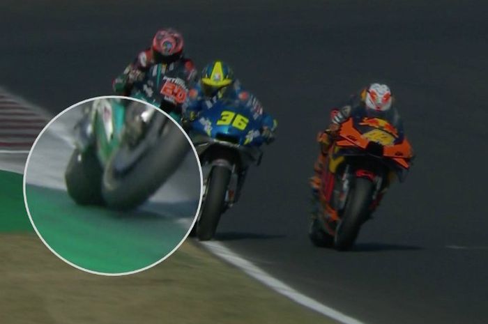 Fabio Quartararo melewati zona hijau MotoGP Emilia Romagna, berakhir dengan penalti