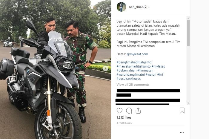 Foto yang memperlihatkan BMW R 1200 GS milik Tim Matan