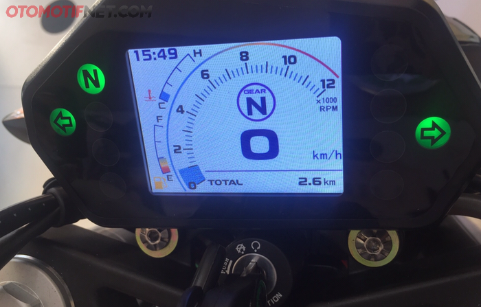 Speedometer Benelli TnT 249S sudah pakai LCD