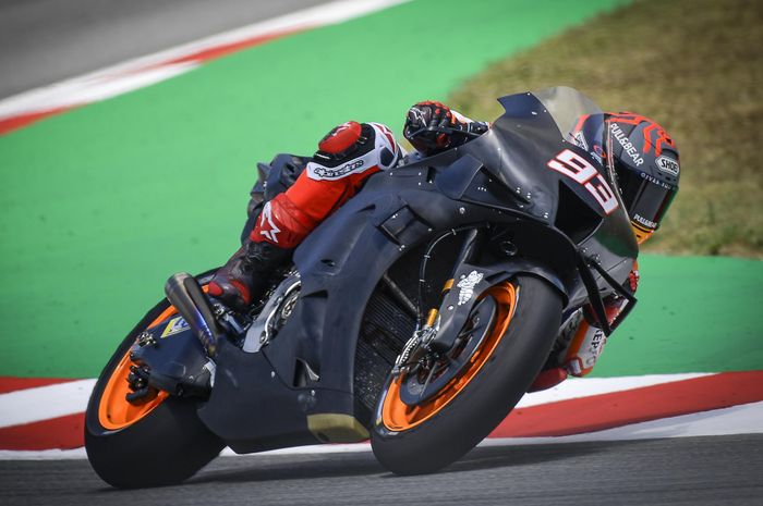 Melahap 87 lap di tes MotoGP Catalunya 2021, Marc Marquez menguji beberapa fairing baru pada motor Honda